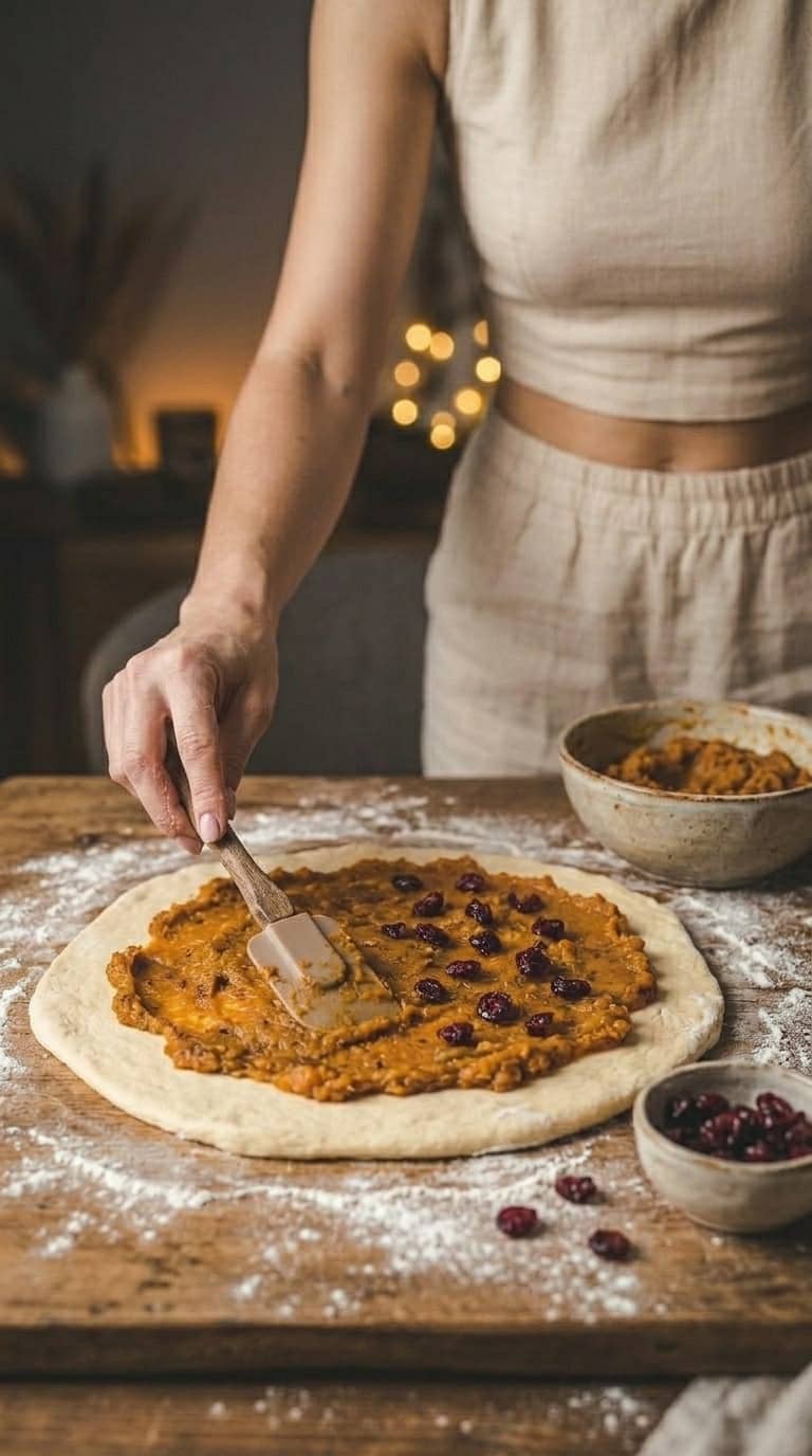 Drożdżówka z dynią i żurawiną – zdjęcie 1