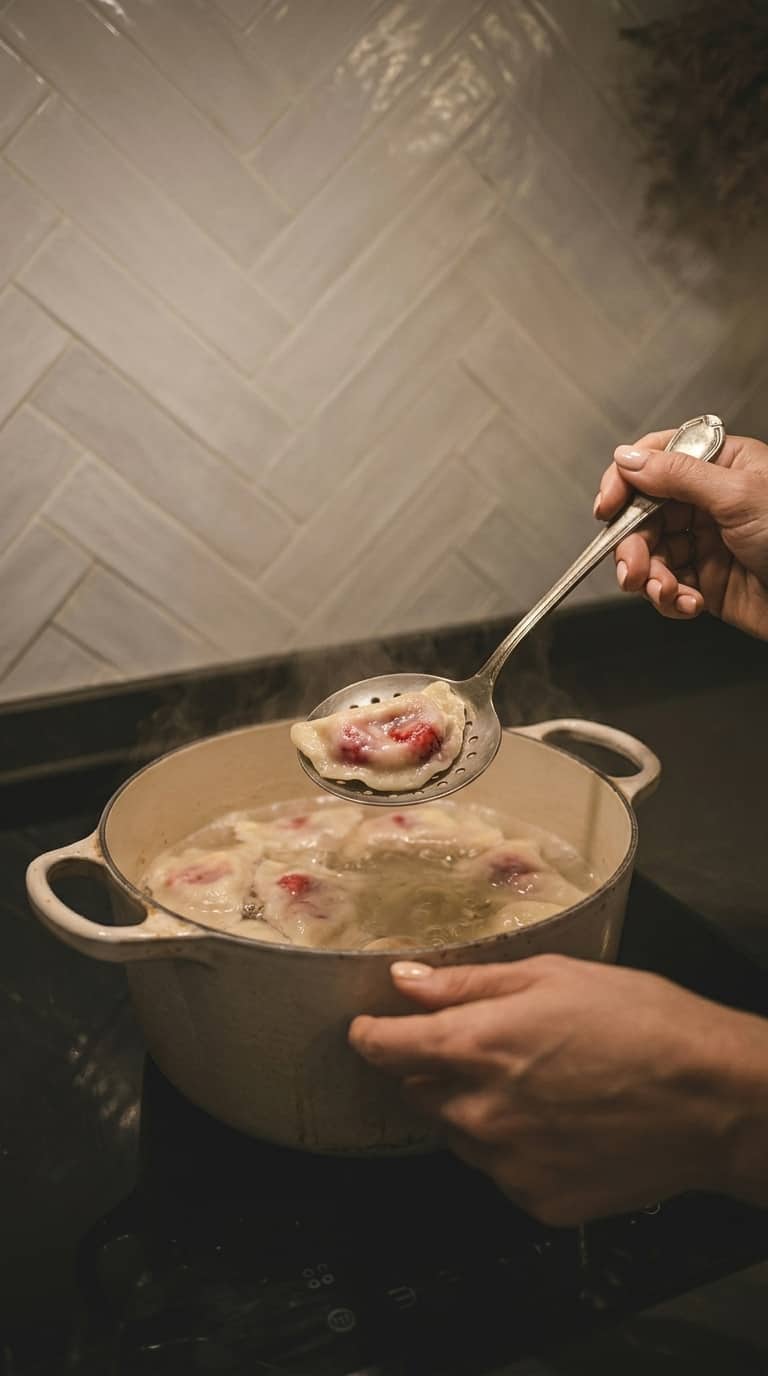 Pierogi z truskawkami i twarogiem – zdjęcie 2