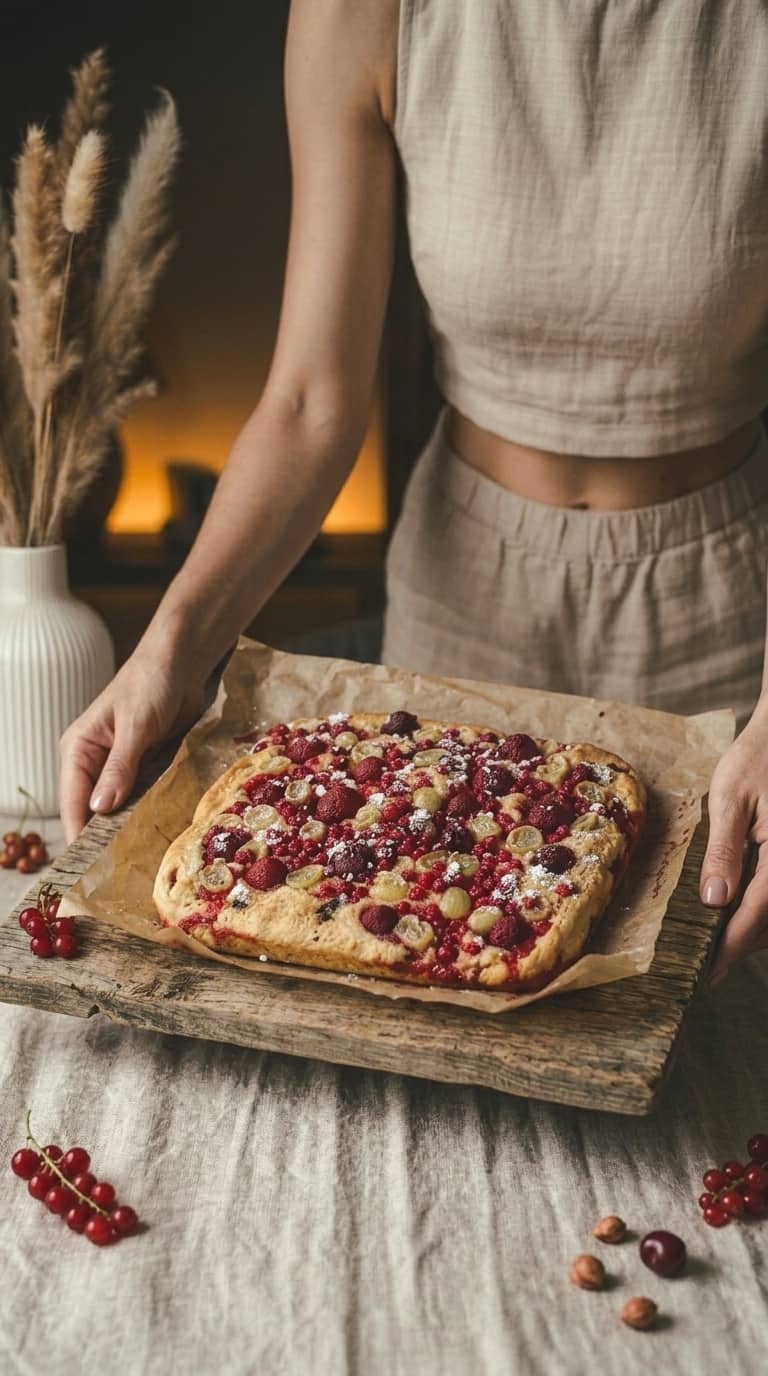 Placek drożdżowy z owocami