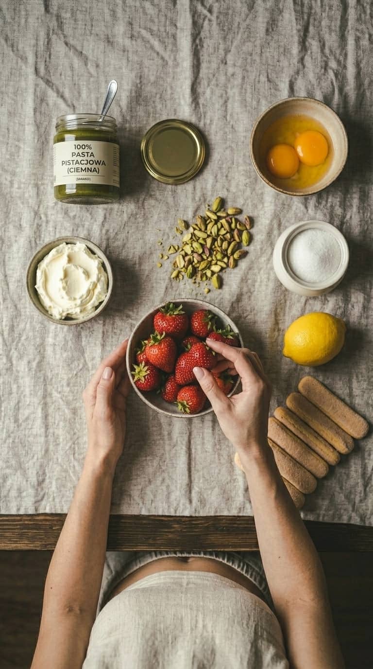 Tiramisu truskawkowe z pistacjami – zdjęcie 2