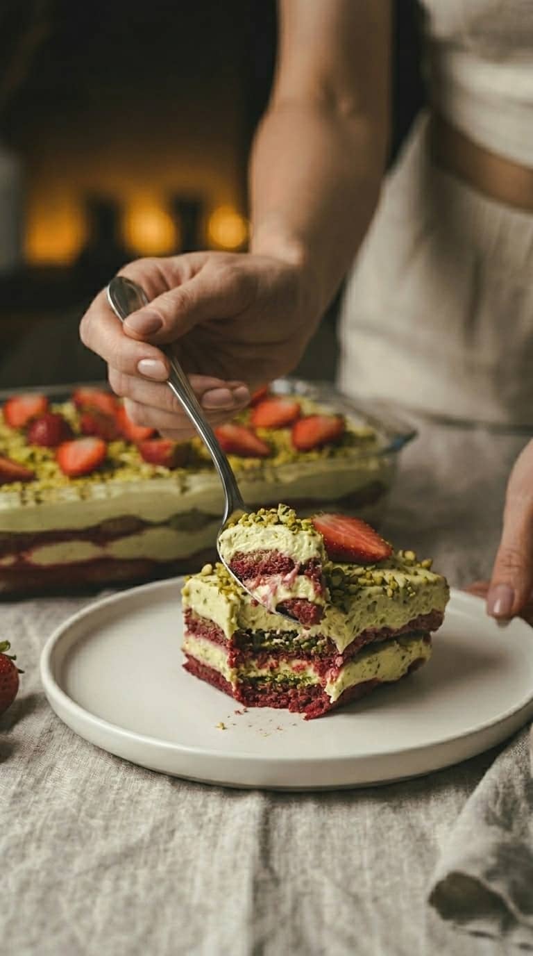 Tiramisu truskawkowe z pistacjami – zdjęcie 1