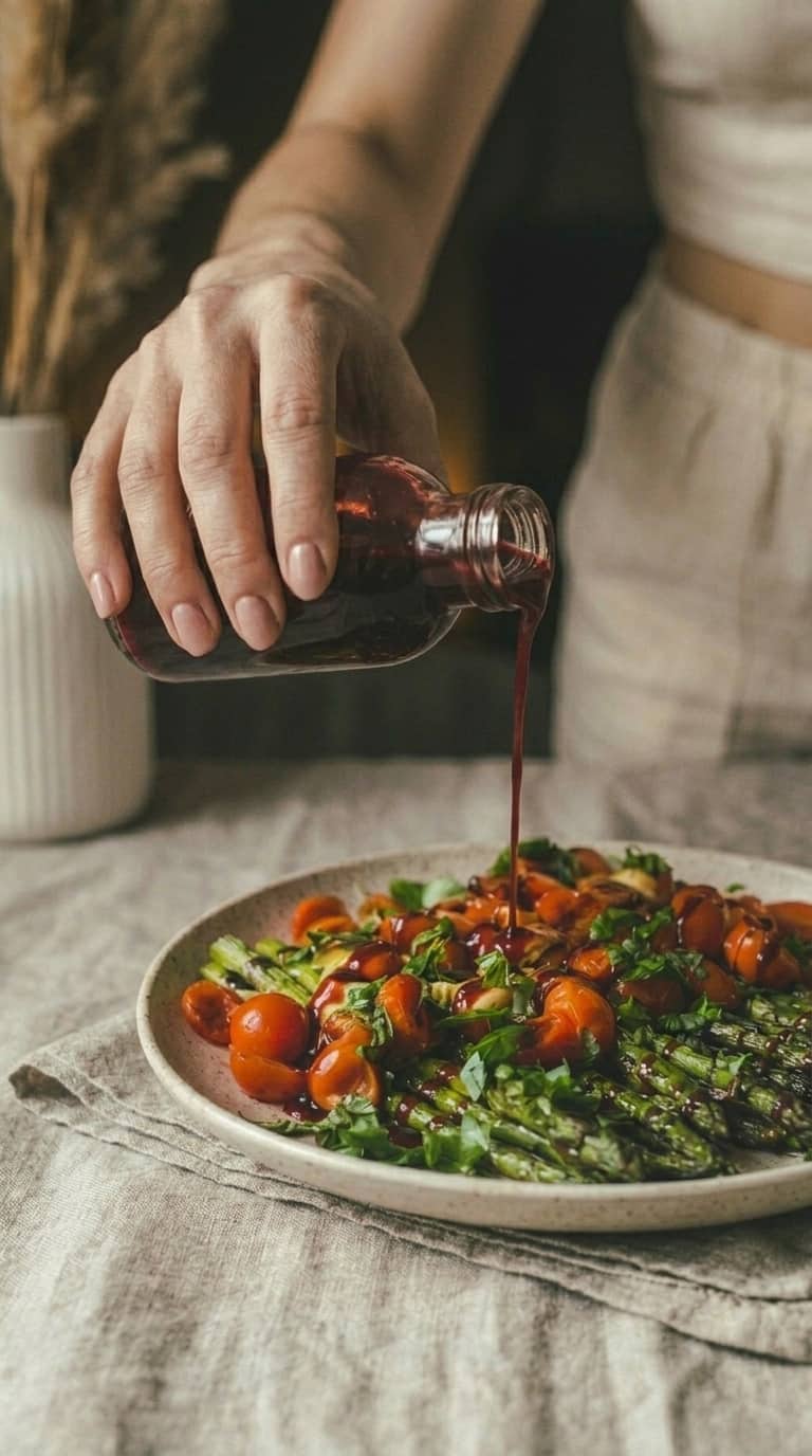 Pieczone szparagi z pomidorkami koktajlowymi – zdjęcie 2