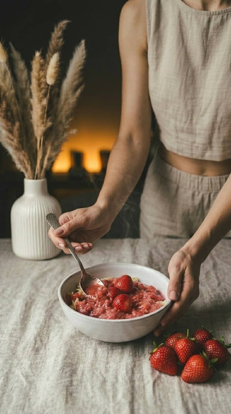 Makaron z truskawkami – zdjęcie 1