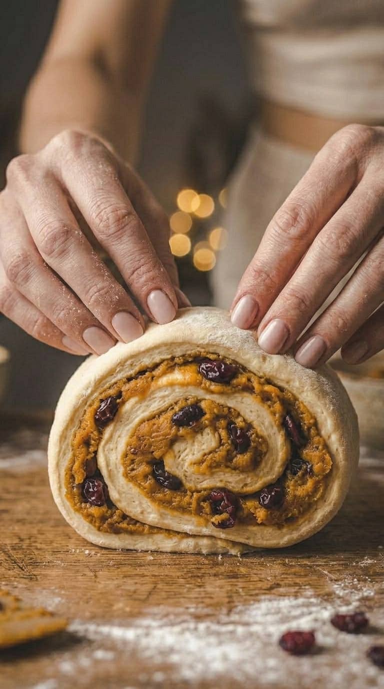 Drożdżówka z dynią i żurawiną – zdjęcie 2