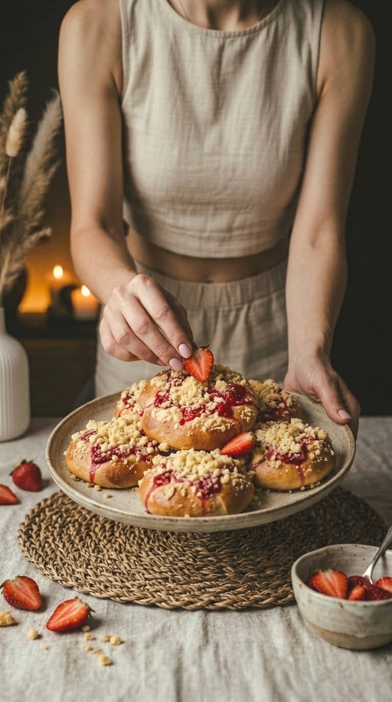 Drożdżówki z truskawkami – zdjęcie 1