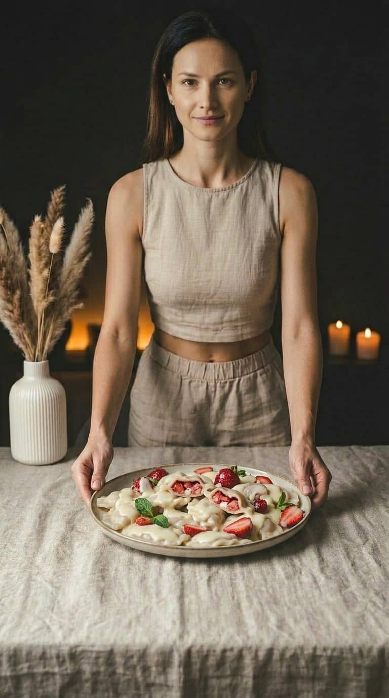 Pierogi z truskawkami i twarogiem – zdjęcie 1