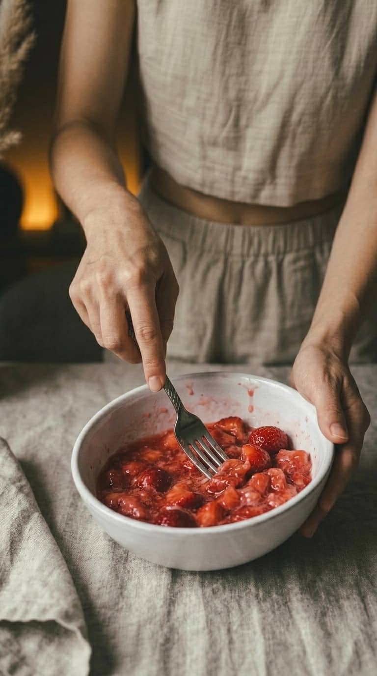 Makaron z truskawkami – zdjęcie 1
