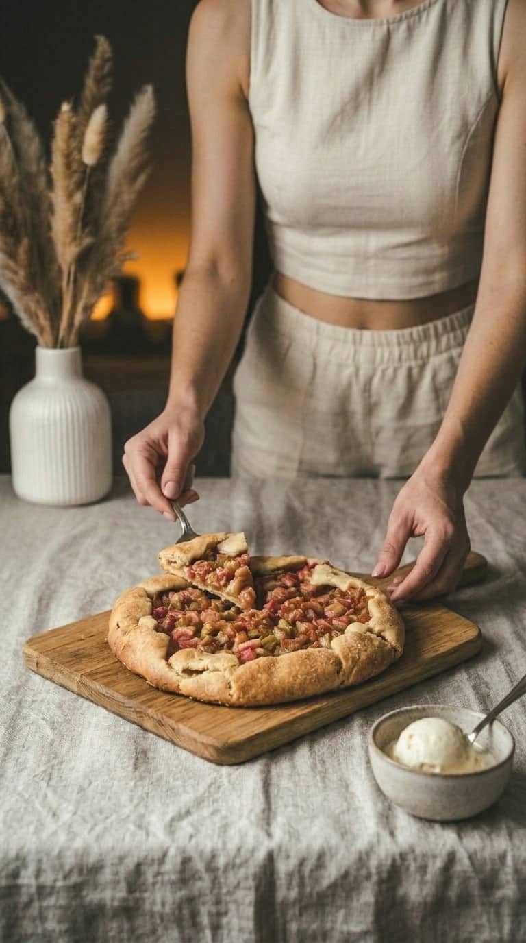 Rustykalna tarta rabarbarowa