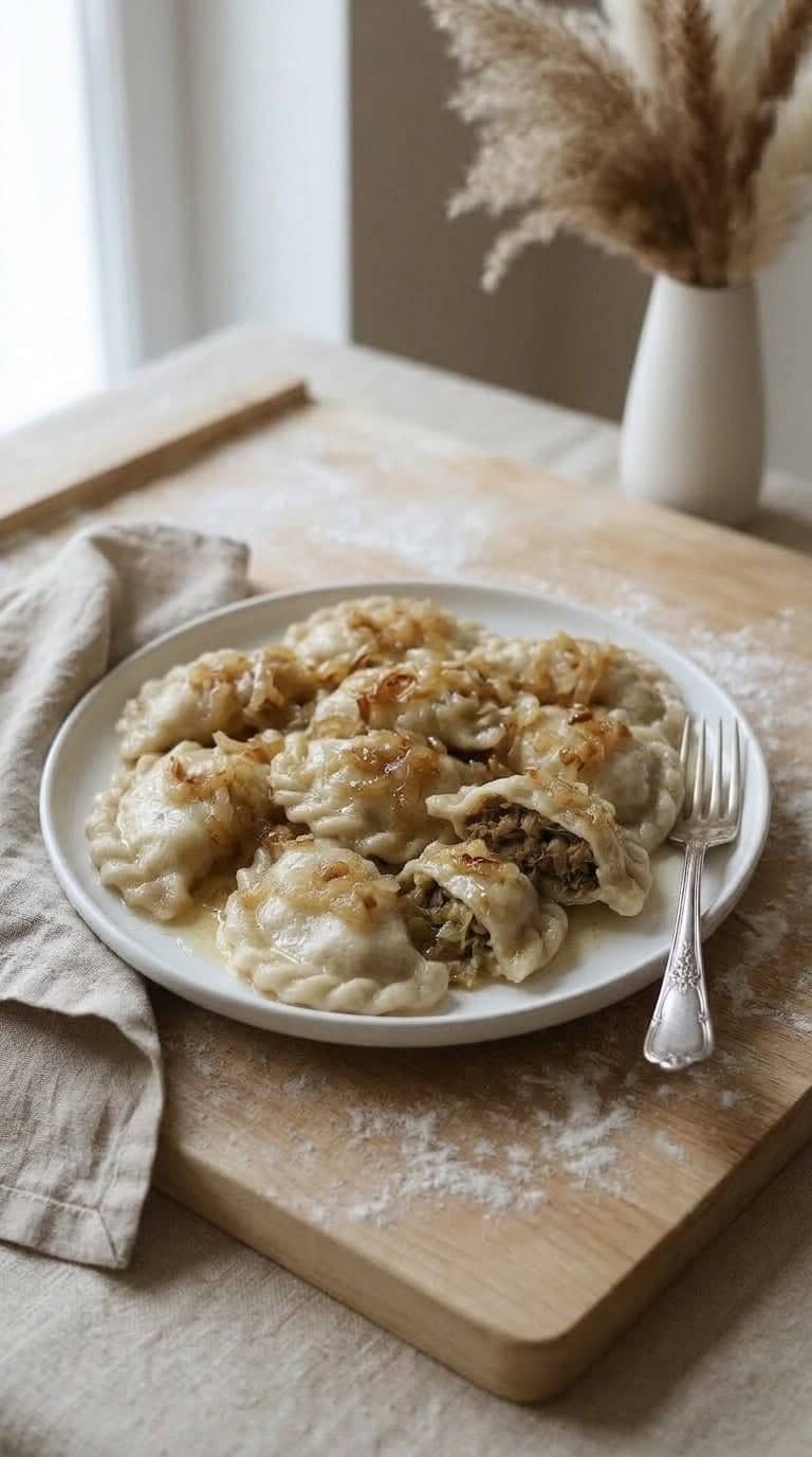 Pierogi z kapustą i grzybami