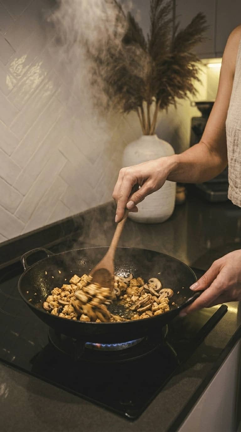 Noodle z tofu i sosem orzechowym – zdjęcie 2