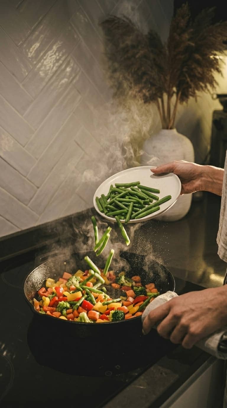 Noodle z warzywami w sosie orzechowym – zdjęcie 1