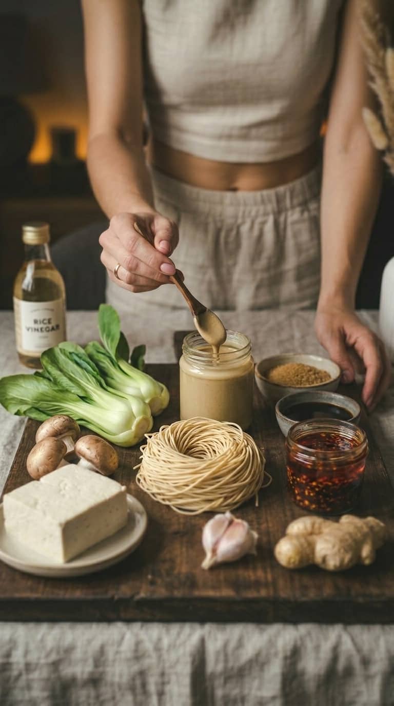 Noodle z tofu i sosem orzechowym – zdjęcie 1