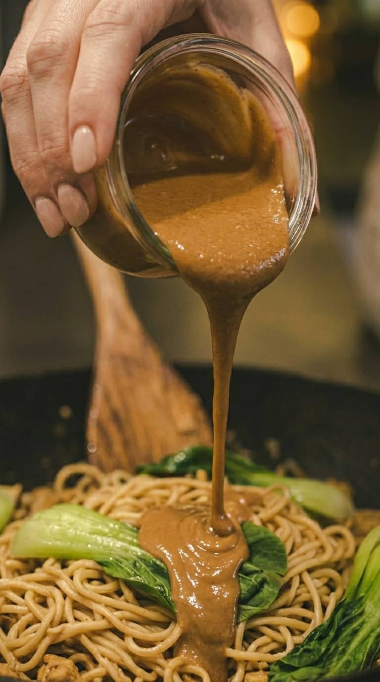 Noodle z tofu i sosem orzechowym – zdjęcie 1