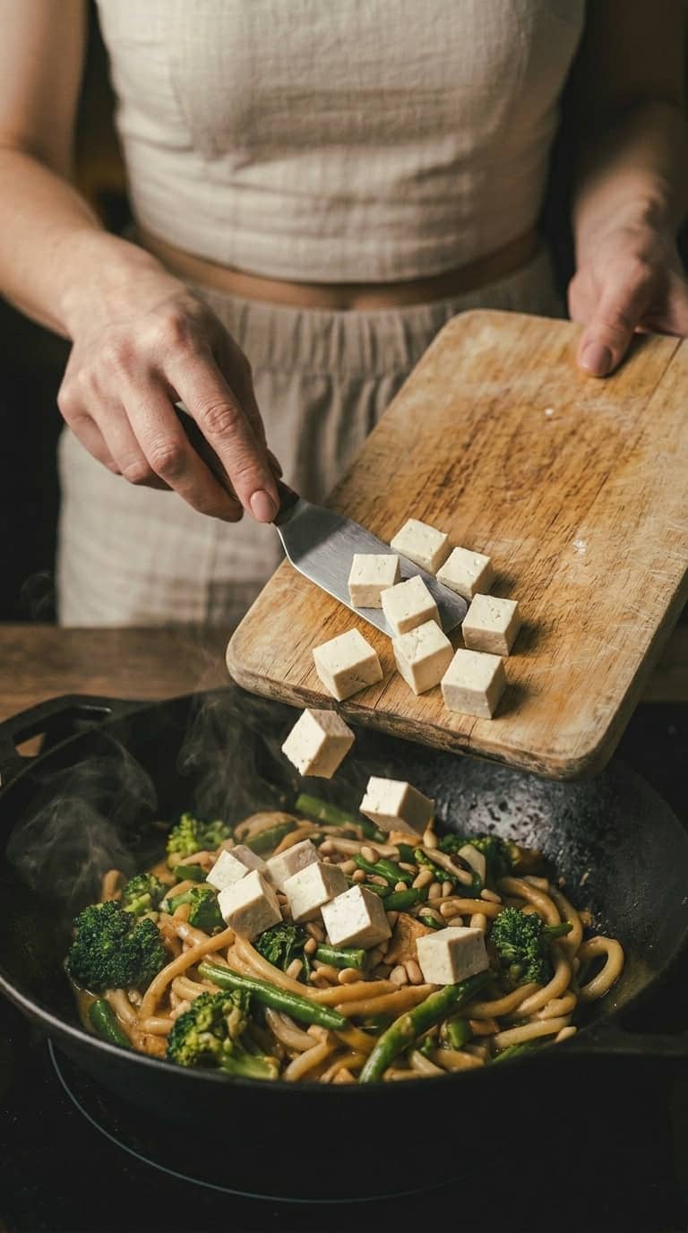 Noodle z warzywami w sosie orzechowym – zdjęcie 2