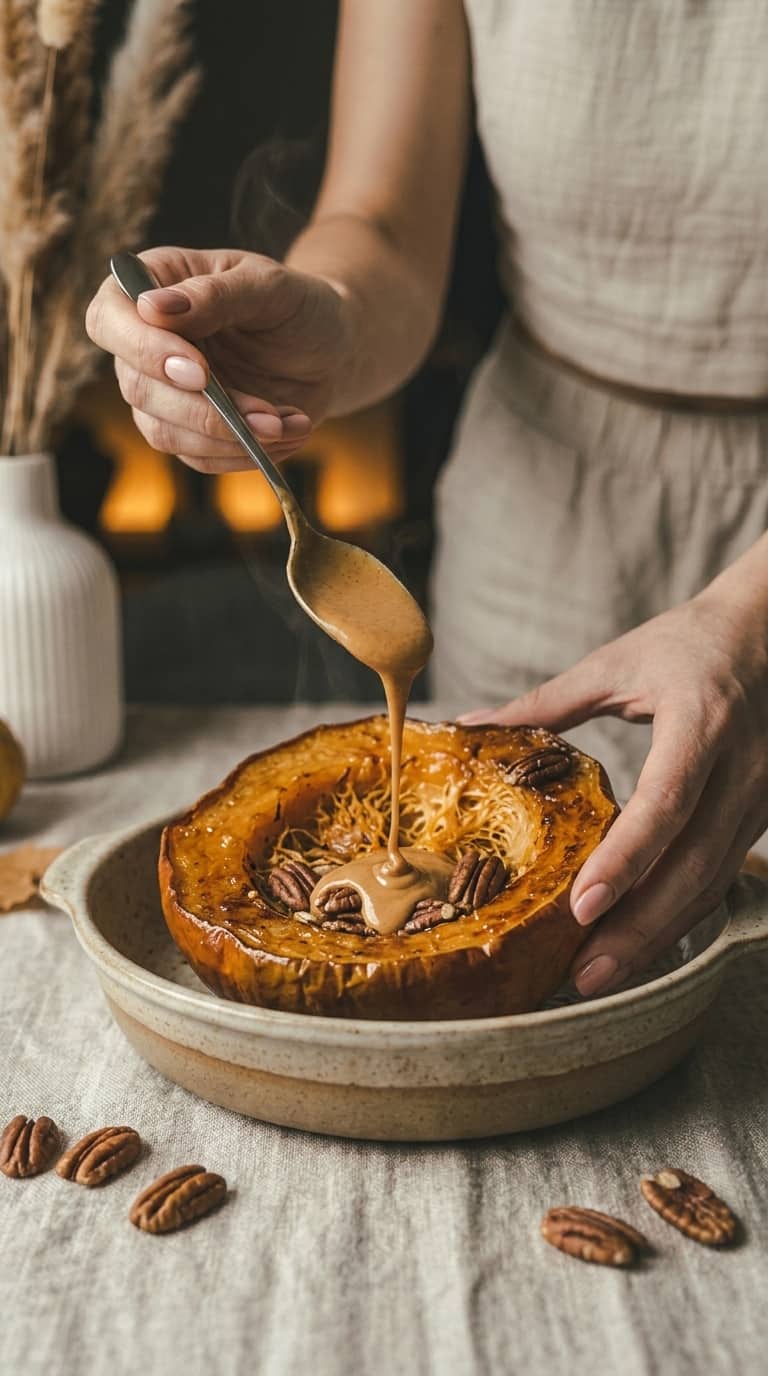 Pieczona dynia z masłem orzechowym – zdjęcie 1
