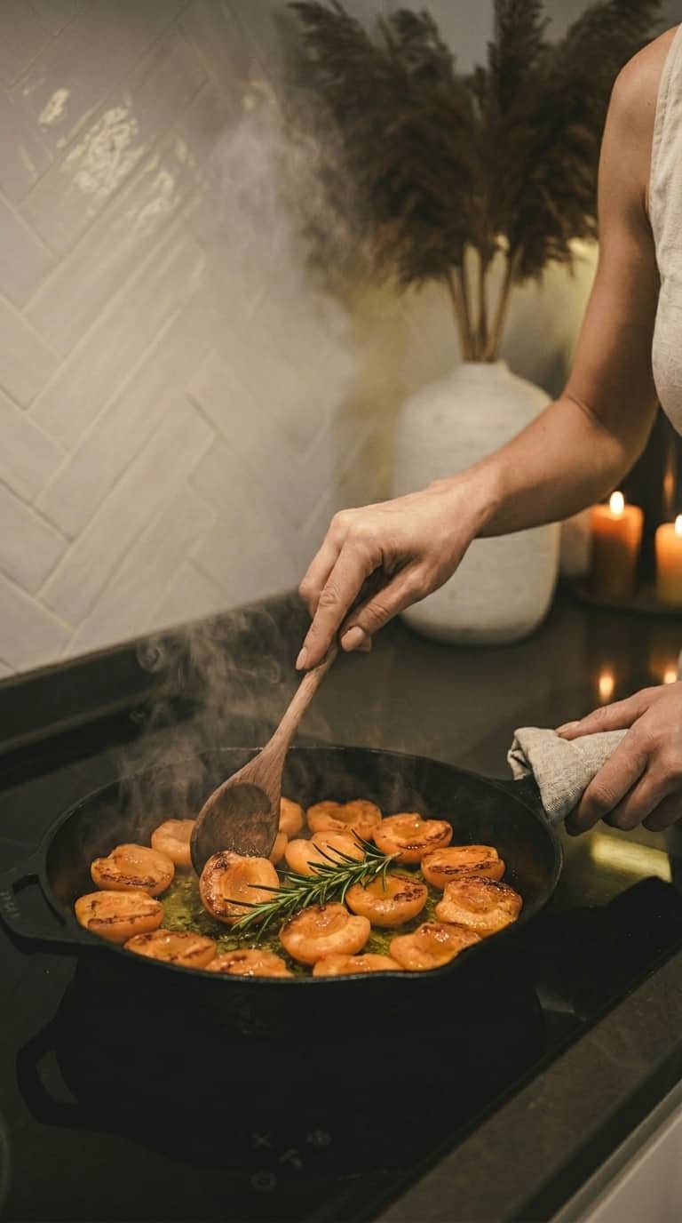 Burrata z podsmażanymi morelami – zdjęcie 2