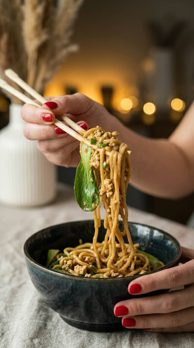 Noodle z tofu i sosem orzechowym – zdjęcie 2