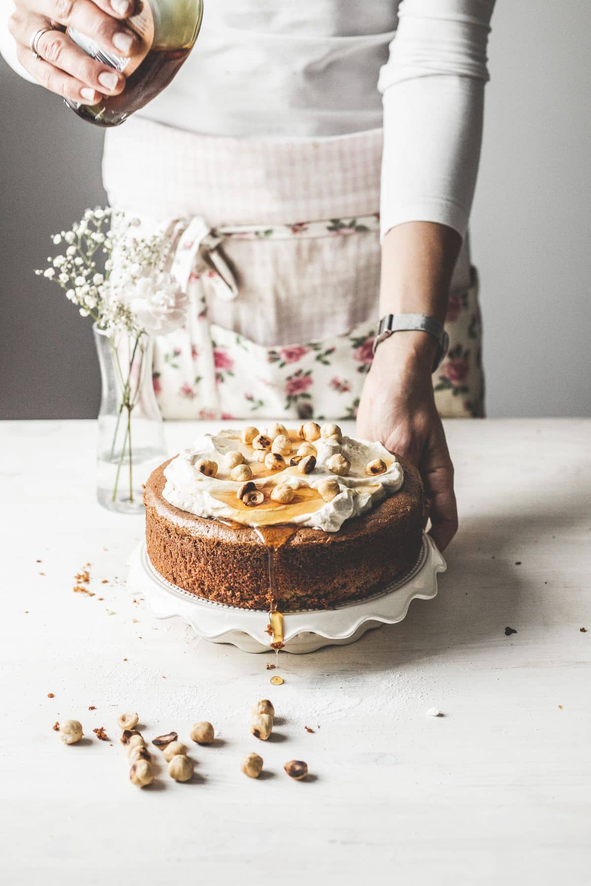 Ciasto orzechowe (bezglutenowe) z kremem kawowym