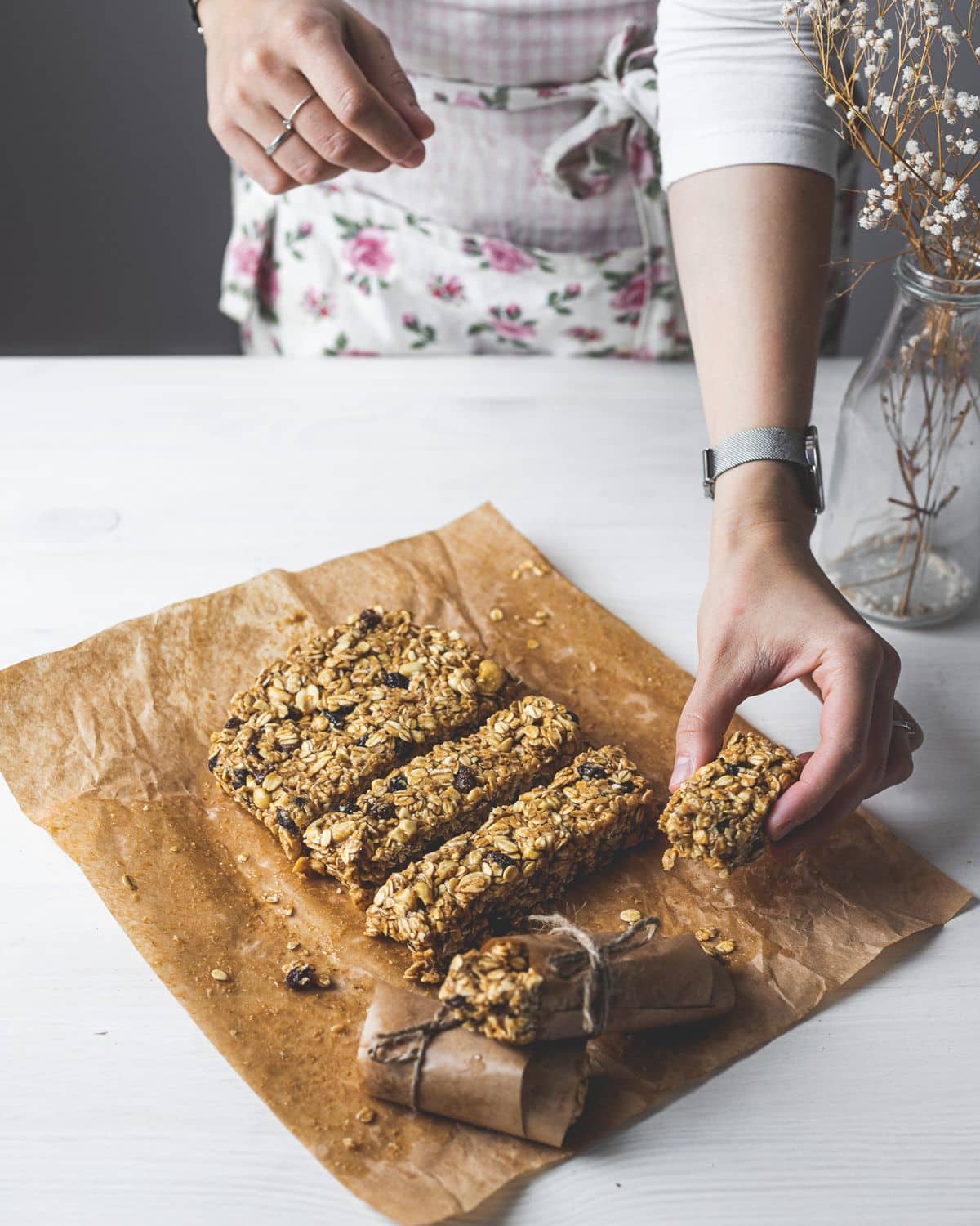 Owsiane batoniki bez pieczenia