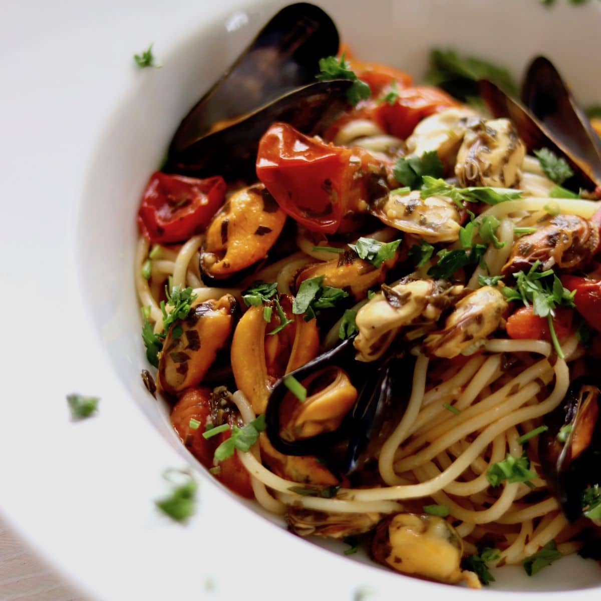 Spaghetti z małżami