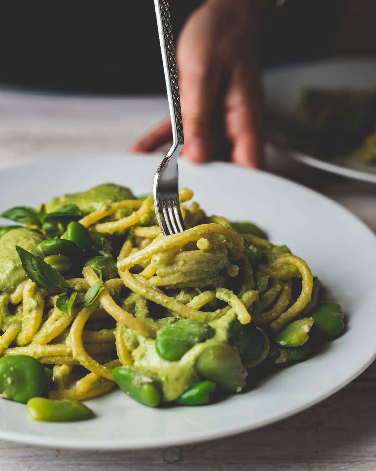 Spaghetti z pesto z bobu – zdjęcie 2