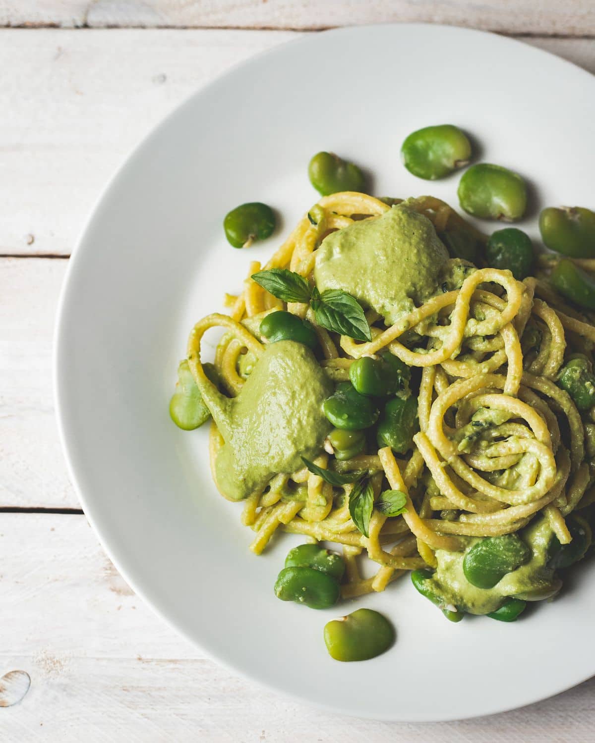 Spaghetti z pesto z bobu – zdjęcie 1