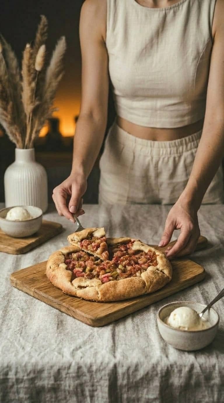 Rustykalna tarta rabarbarowa – zdjęcie 1