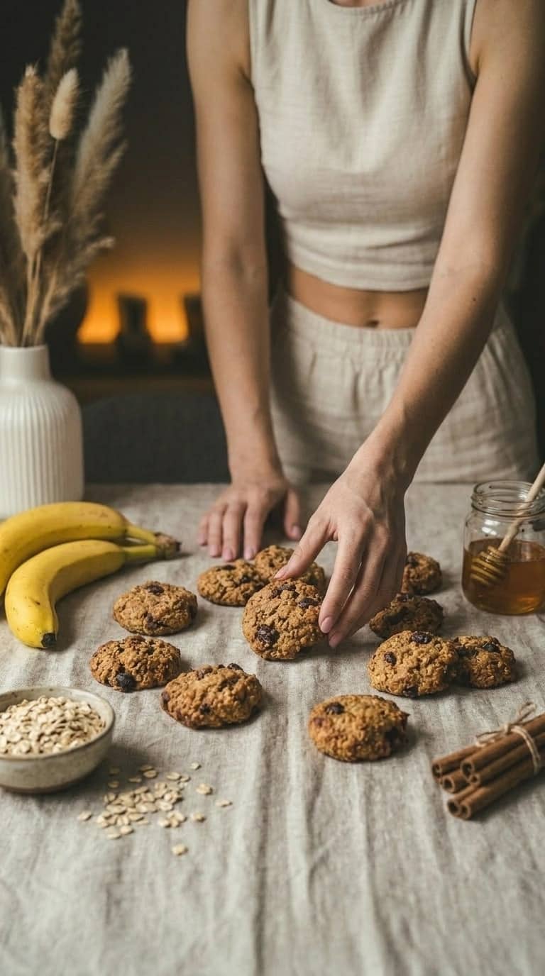 Ciastka owsiane z bananem i żurawiną – zdjęcie 1